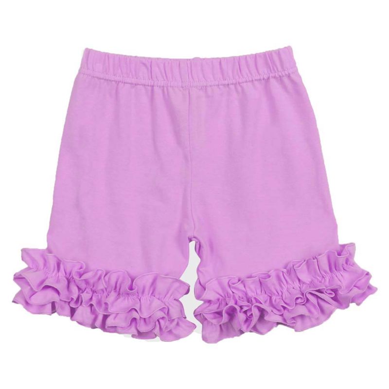Children Clothes No Moq and Rts Cotton Baby Girl Clothes Icing Ruffle Shorts Stock Solid Color Kids Girls Shorts