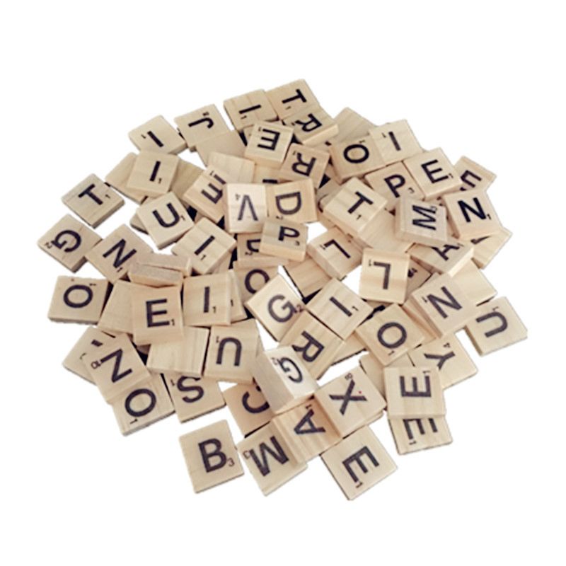 Children Learning Alphabet Wood Chips Safe Friendly Diy Handmade Wood Slices