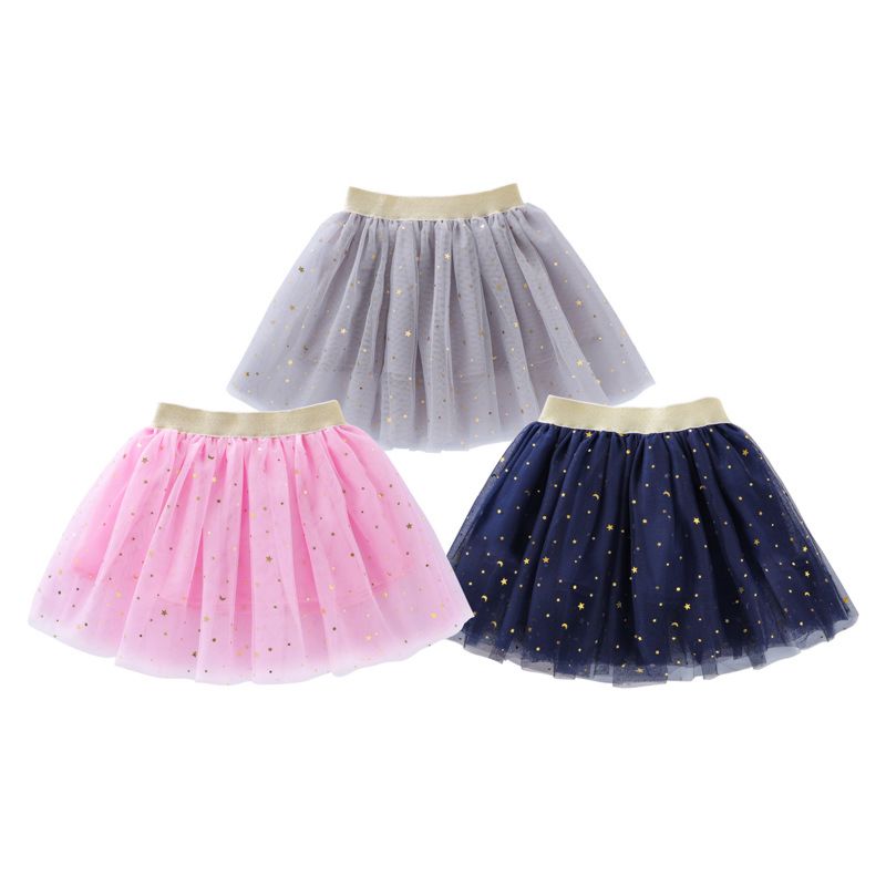 Children's Skirt Girl Princess Star Glitter Dance Ballet Skirt Sequin Party Five Star Skirt