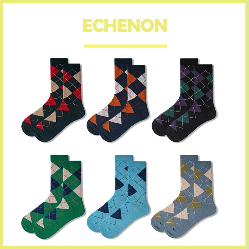 Colorful Mens Sample Socks Business Office Novelty Fancy Patterned Thick Cotton Comfortable Warm Long Men Socks