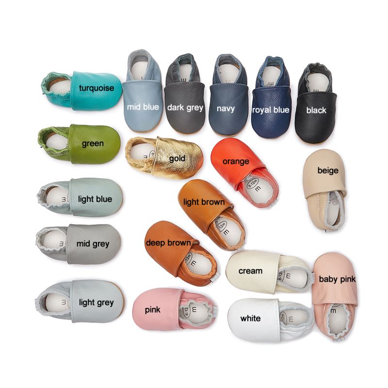 Comfy Moccasins Slip on Infant Shoes Full Range Colors of Genuine Leather Soft Baby Shoes