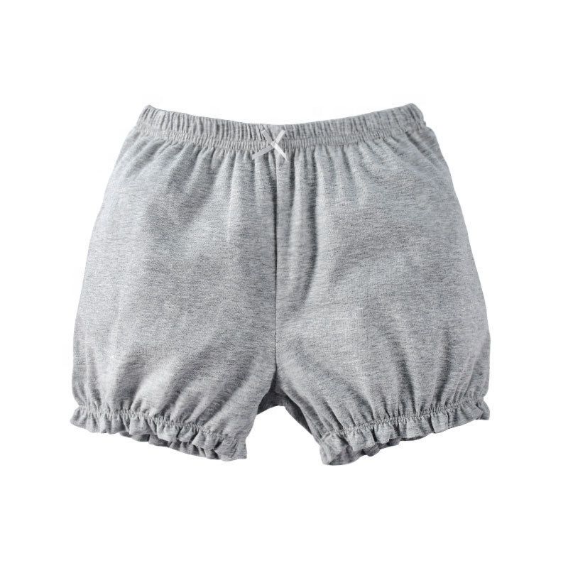 Cotton Solid Color Baby Ruffle Bloomer Shorts