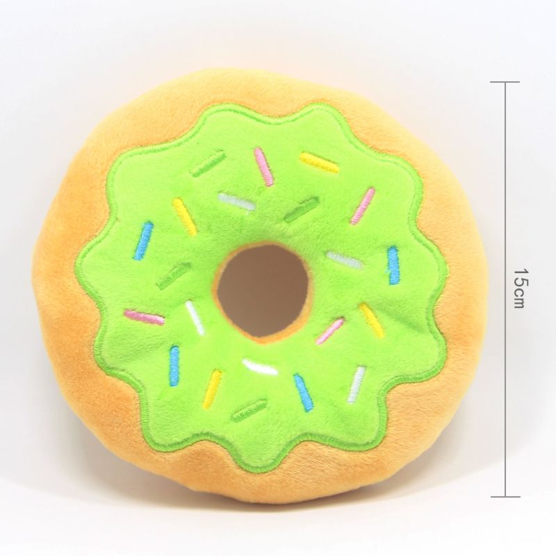 Customized Christmas Series Plush Vocal Sounding Dog Toy Pet Christmas Plush Sounding Donuts Toy for Dogs