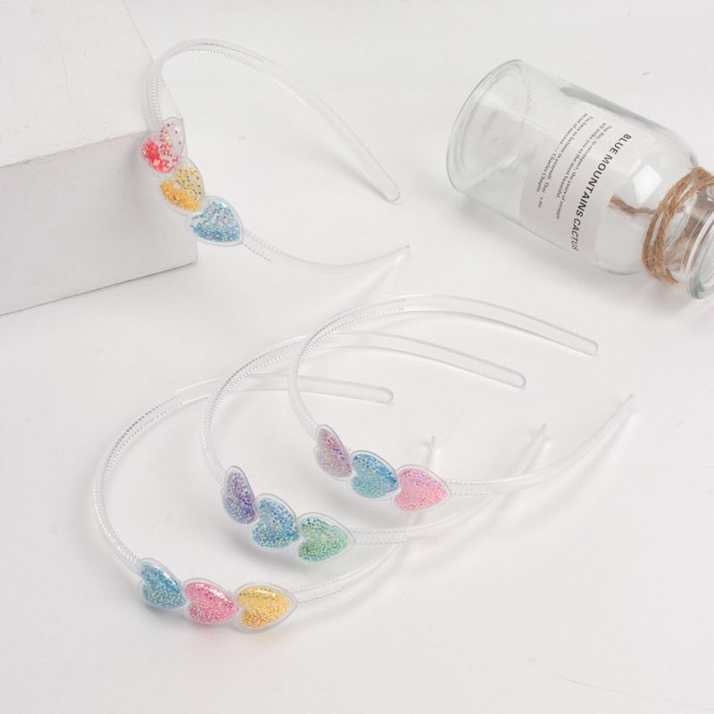 Cute Hairband Clear Star Quicksand Hair Bow Headband Princess Children's Hairband Hair Accessories Baby Girl Hair Hoop
