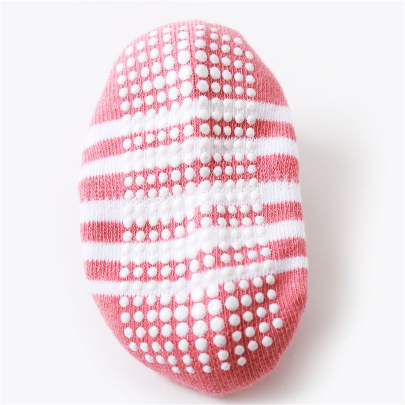 Cute Organic Cotton Infants Ankle Anti-Slip Newborn Baby Socks with Grip