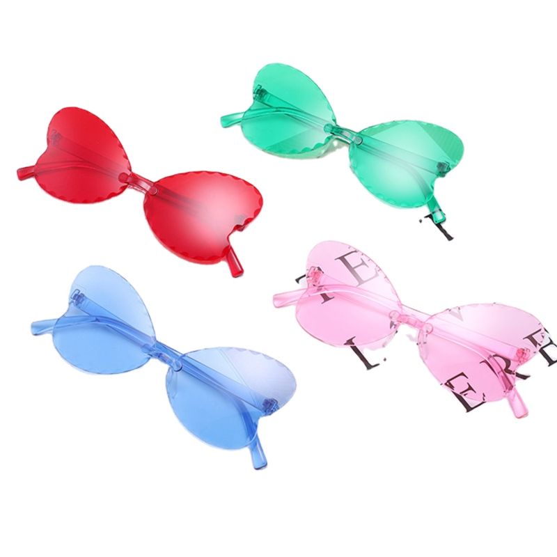 Design Colorful Butterfly Frameless Shape Baby Kids Unisex Cute Shades Sunglasses