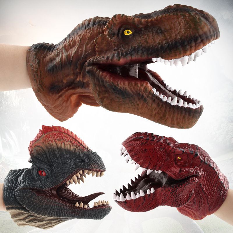 Dinosaur Puppet Open Mouth Halloween Toys Horror Scary Novelty Funny Horrible Toys Boy Toys Tyrannosaurus Hand Puppets for Kids