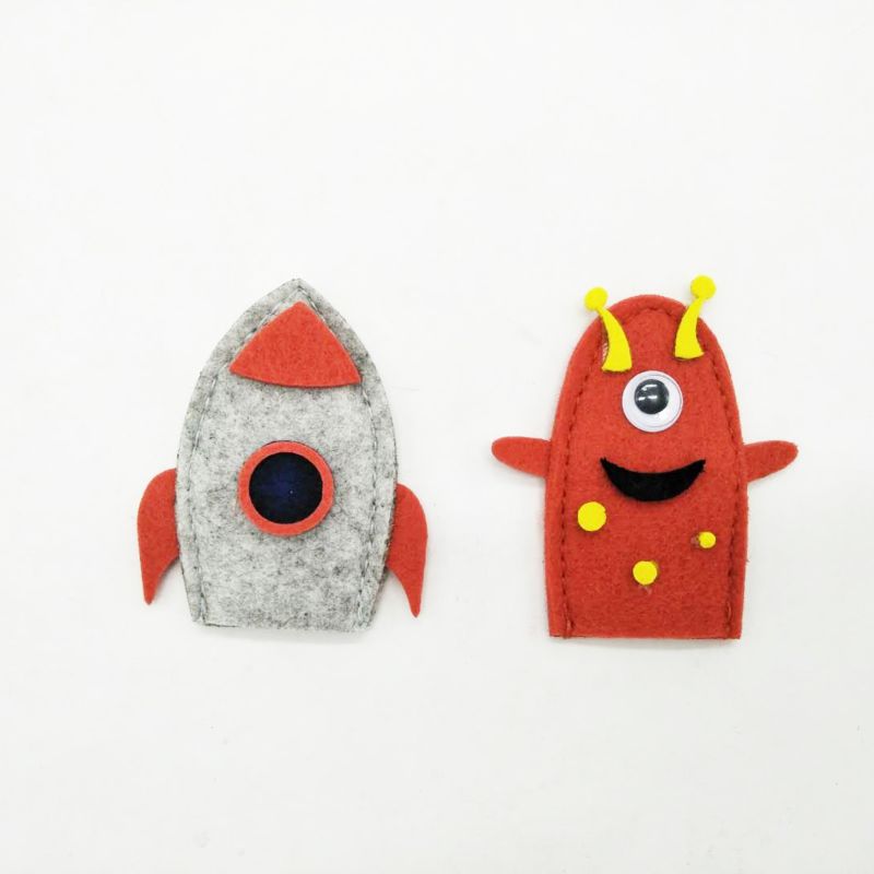 Directly Sell Theater Eco Friendly Soft Wool Felt Fabric Finger Puppet Animal for Kids