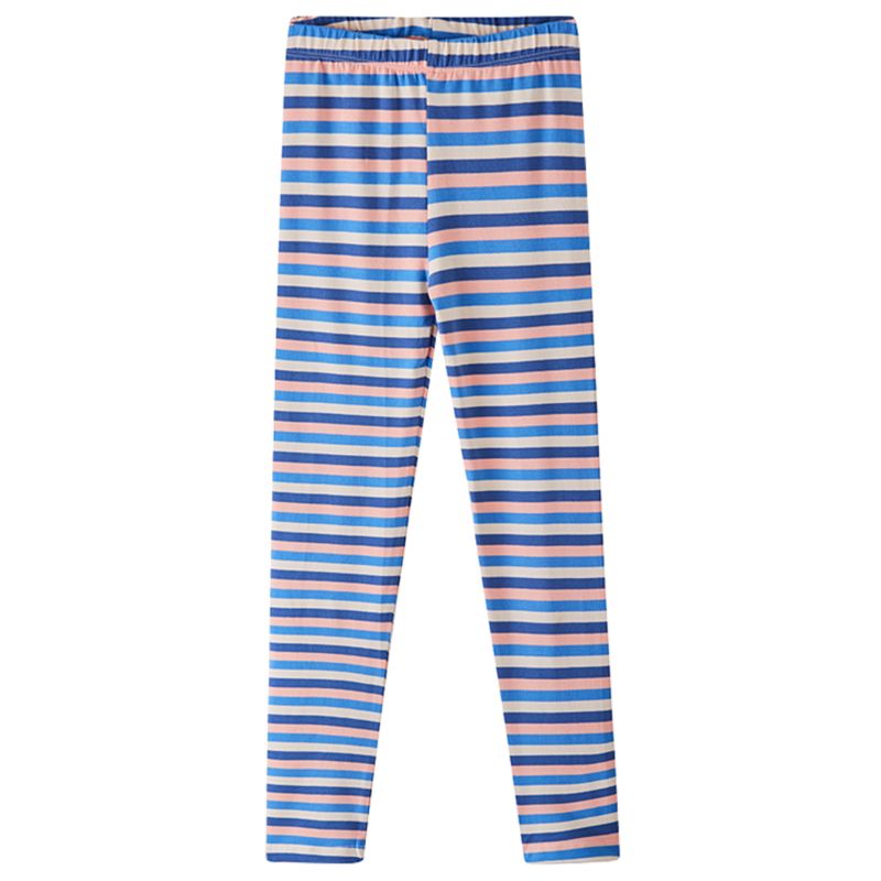 Drop Shipping Design Rainbow Color Stripped Kids Girls Legging