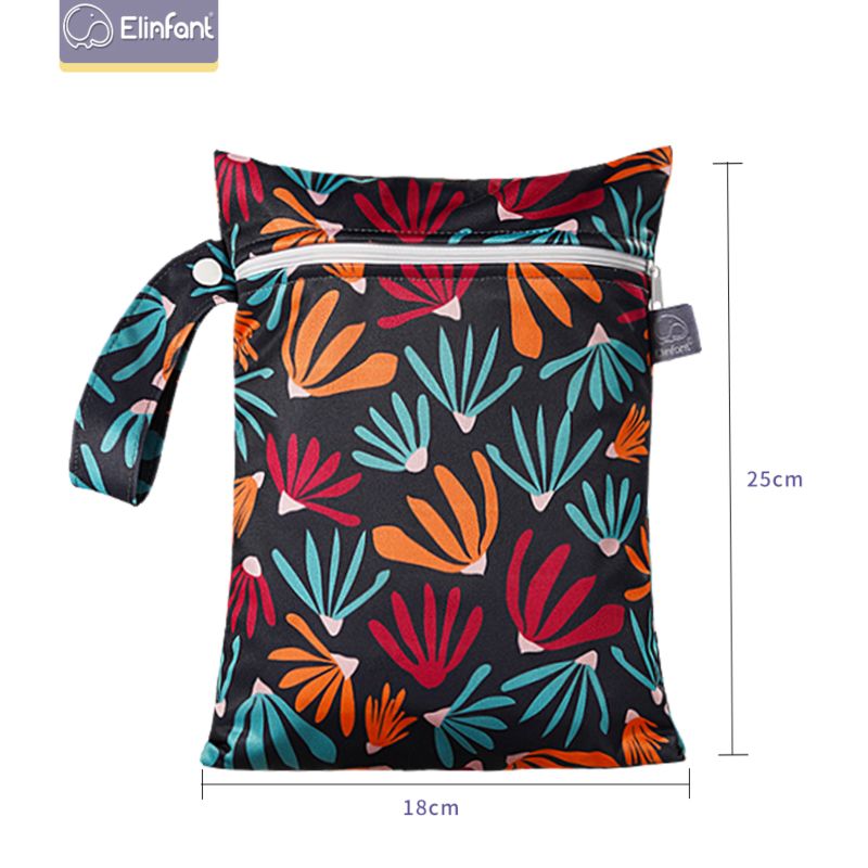 Elinfant Eco-Friendly Portable Waterproof Snack Bag Reusable Baby Diaper Bag 18 X 25Cm