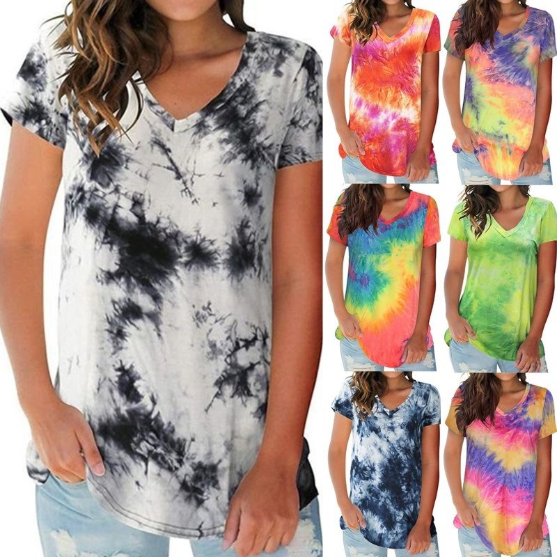 European and American Tie-Dye Printed Clothes Women's Style