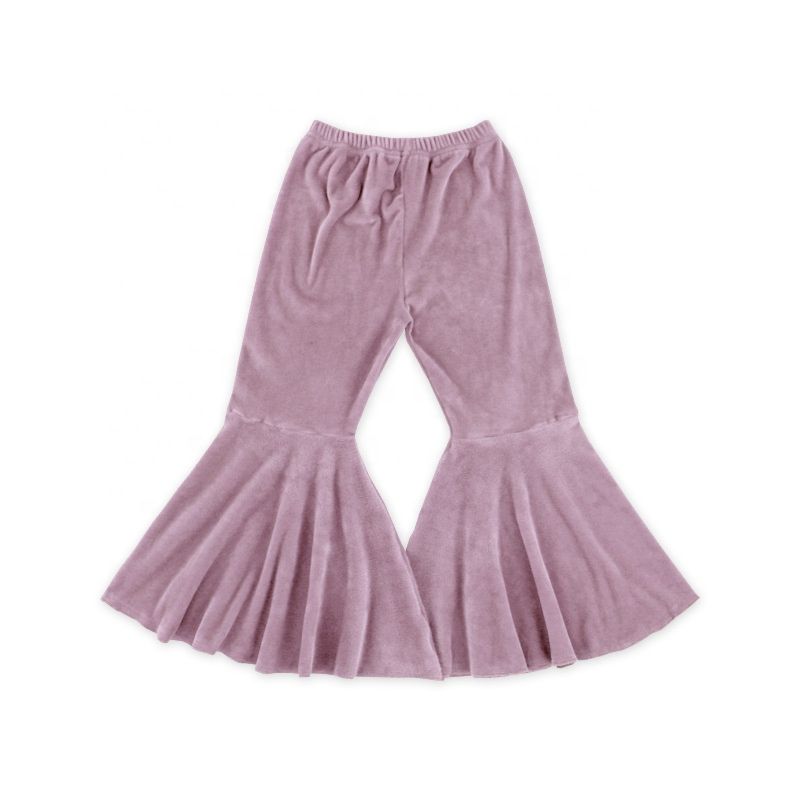 Fall Kids Flare Toddler Girl Bell Bottoms Velvet Pant for Infant Girls Solid Stretch Girls Flare Pants