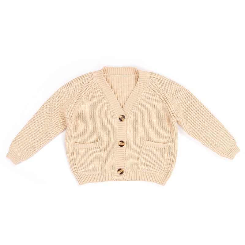 Winter Warm Long Sleeve Baby Kids Girls Knitted Sweaters Cardigan
