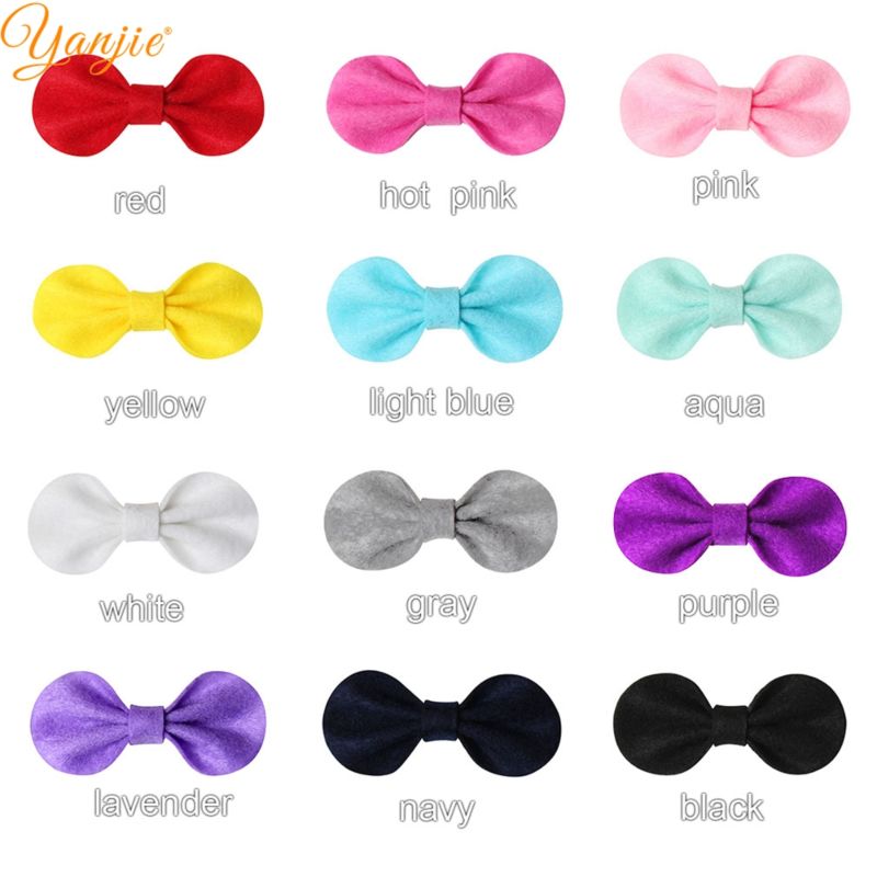 Fancy 3" Non-Woven Bowknot Bow Hair Clip Baby Girl Chic Barrette for Party Hair Accessories