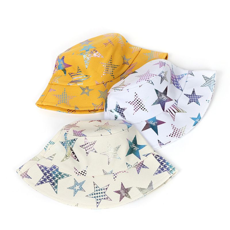 Fisherman Hats for Men and Women Reversible Bucket Hats Star Printed Outdoor Bucket Hat Sun Cap