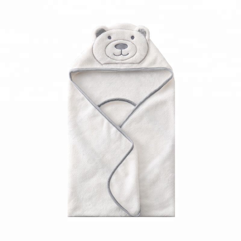 Hooded Bath Towel With Cute Bear Face