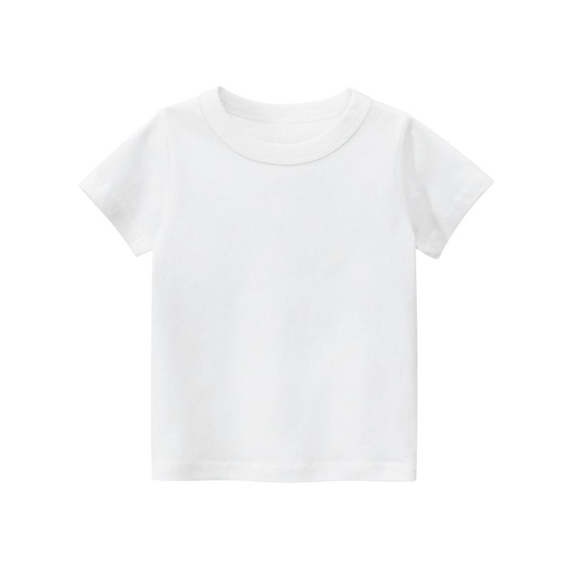 Free Sample Printing Plain T-Shirts Cotton for Kids Blank Plain Kids T-Shirts Logo Printing