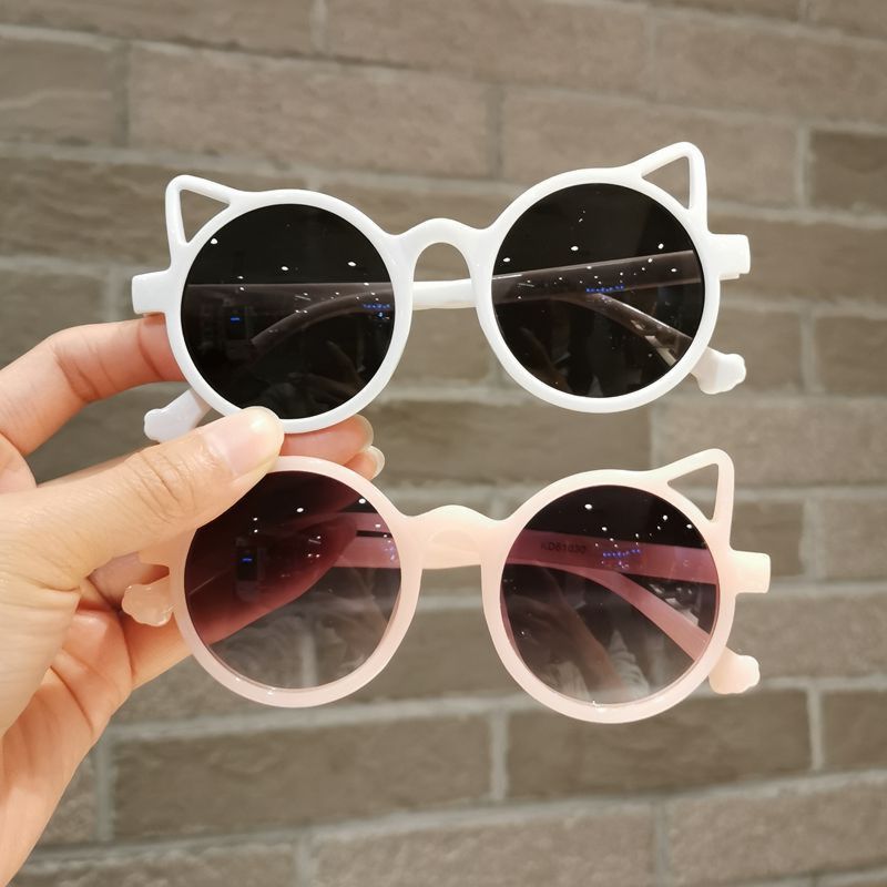 Girls Children Sunglasses Uv400 round Cat Shape Kids Funny Sunglasses