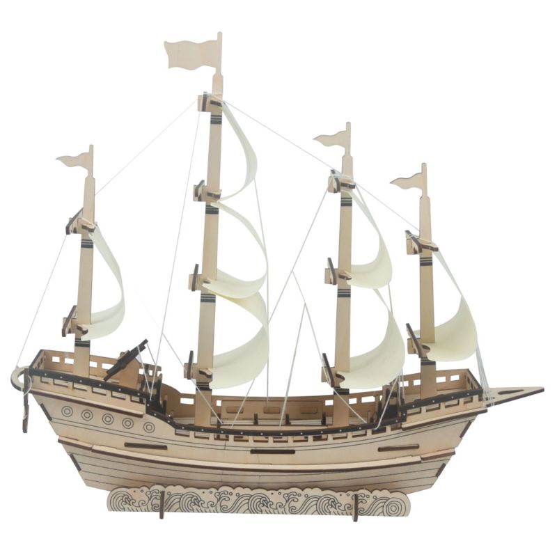 Kids Child World Famous Architecture Paris France Ship Model Model Gun 3D Wooden Puzzle Jigsaw Game for Adult