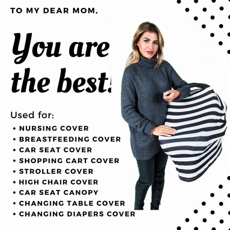 Mulit-Use Cotton Nursing Baby Stroller Car Seat Cover for Canopy