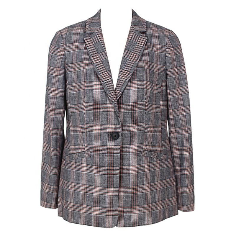 Price Guaranteed Luxury Linen Ladies Blazer Office Blazers for Women