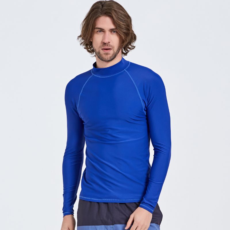 Sbart Long Sleeve Rashie Quick Dry Rash Vest Chlorine Resistant Swim Shirt Mens Uv Protection Rashguard Surfing Rash Guard