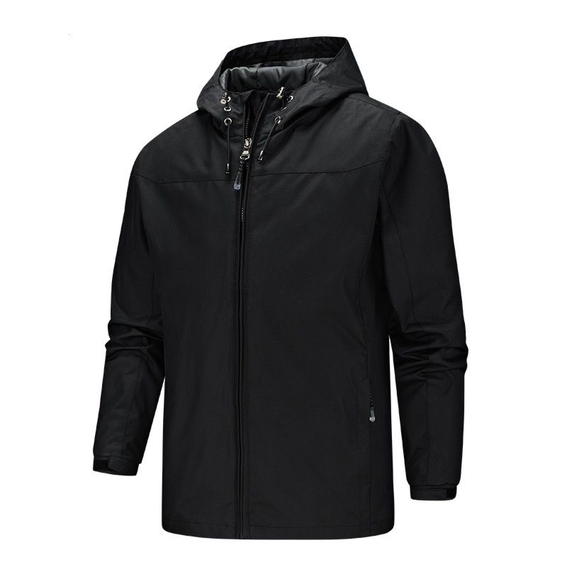 Spring Outdoor Waterproof Rain Jackets Mens Customizable Breathable Hooded Windbreakers