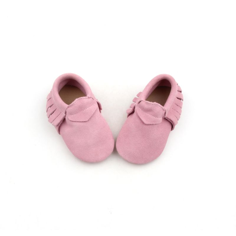 Stylish Soft First Walker Shoes Boys Girls Suede Leather Moccasins