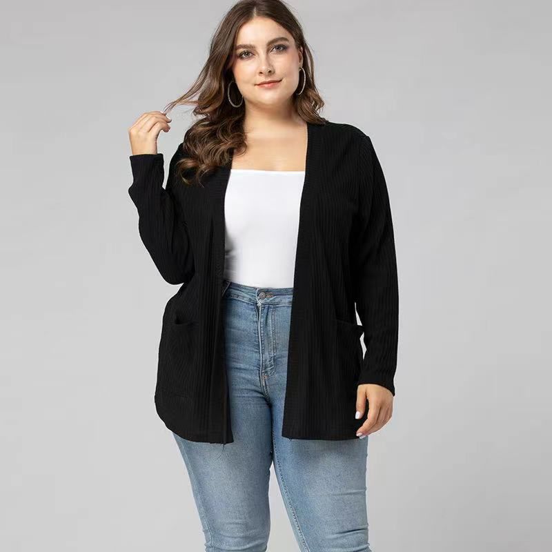 Women Fall Clothes Casual plus Size Cardigan Long Sweater Tops