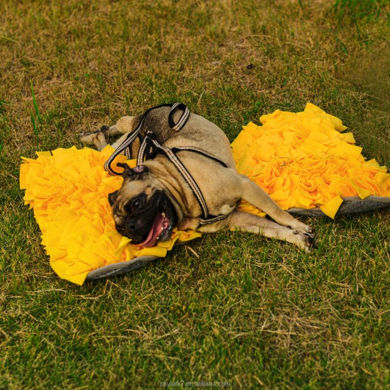 Dog Bone Modeling Polyester Pet Dog Feeding Snuffle Mat Pet Mat