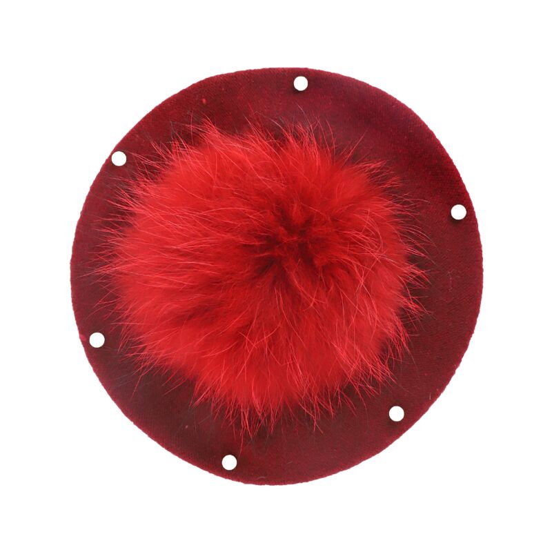 Women Baby Beret Pom Pom Simple Style Children's a Pearl Color Wool Kids Acrylic with a Small Amount of Wool Cp23191201 1 Piece