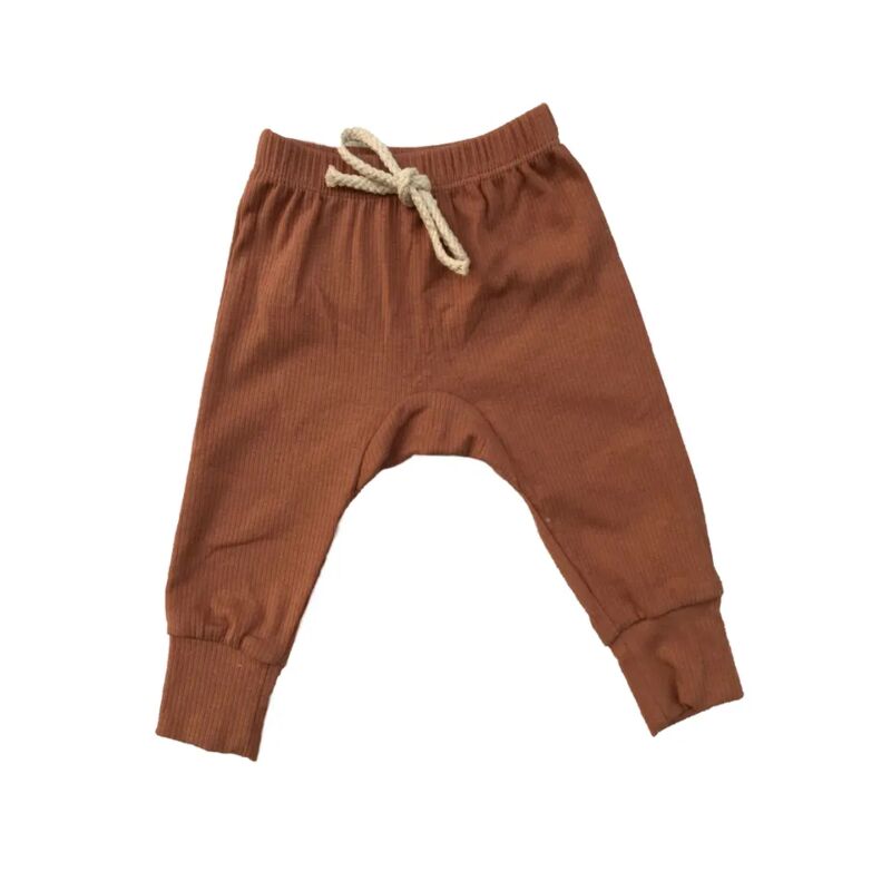 Comfy Newborn Baby Ribbed Drawstrings Harem Pants