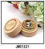 Round Wedding Wood Ring Jewelry Box