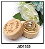 Round Wedding Wood Ring Jewelry Box