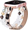 Crystal Elastic Stretch Beaded with Bling Calf Leather Replacement Strap for Iwatch Series 6 5 4 38Mm 40Mm for Apple Watch Band