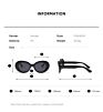 Retro Oval Thick Frame Sunglasses Women round Black Sunglasses