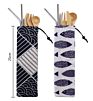 Sustainable Bamboo Eco Organic Travel with Carrying Pouch Spoon Knife Fork Cutlery Set