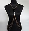 Design Gold Lacework Shape Back Body Chain Necklace