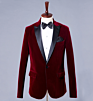 In Stock Mens Wear Velvet Blazer Jacket Slim Fit Men Tuxedo