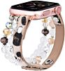 Crystal Elastic Stretch Beaded with Bling Calf Leather Replacement Strap for Iwatch Series 6 5 4 38Mm 40Mm for Apple Watch Band