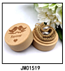 Round Wedding Wood Ring Jewelry Box