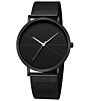 Simple Classic Black Men's Watch Quartz Watch Mesh Belt Men's Ultra-Thin Watch