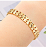 Punk 24K Gold Plated Multi Shape Bracelet Curb Cuban Chain Gold Color Brass Bracelets Bangle for Men Women Jewelry Gifts