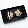 Fathers Day Novelty Weeding Feather Bow Tie Box Natural Material Neckwear Handmade Bow Ties