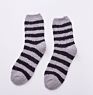 Plain Stripes Men Cozy Socks Warm Tube Floor Fluffy Sock Crew Home Socks Thick Indoor Sleeping Chaussette