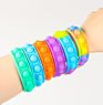Stress Set Silicone Rainbow Sensory Fun Kid Band Pulseira Watch Wristband Pulsera Push Bubble Pop Fidget Toy Bracelet
