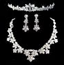 Wedding Bridal Jewelry Set Tiaras Ultra- Shiny Crystal Crown Necklace Earring Bride Headdress Hair Accessory Hair Jewelry Set