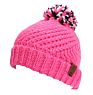 York Hats Women Knitted Acrylic with Ear Warm Lining with Pom Pom Beanies