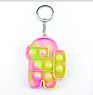 Silicone Resin Cartoon Key Chain Anime Soft Rubber Pvc Push Pop Fidget It Bubble Fidget Boba Keychain for Woman Girl