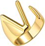 Adjustable Women Statement Rings Personalized Gold Bold Initial Letter Open Ring